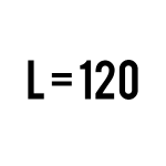 L = 120cm