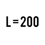 L = 200cm