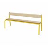 banquette simple avec dos bois jaune