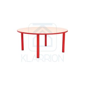 table ronde bois rouge