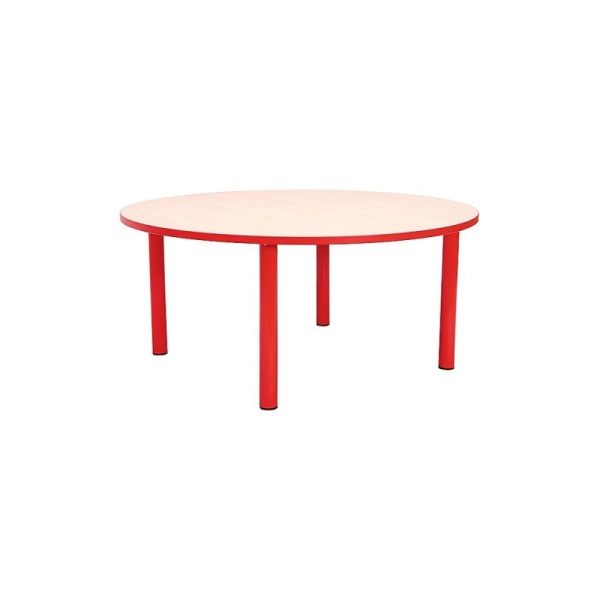 table ronde bois rouge