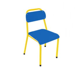 chaise classique blue jaune