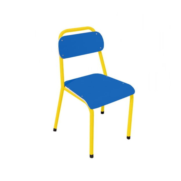 chaise classique blue jaune