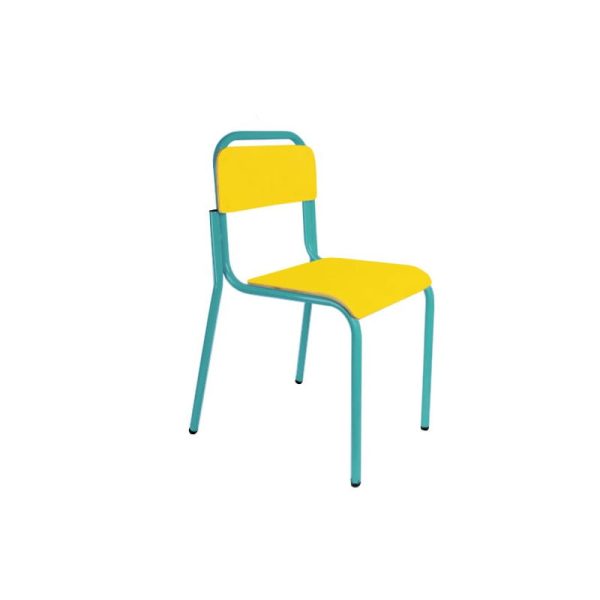 chaise siriani jaune turquoise