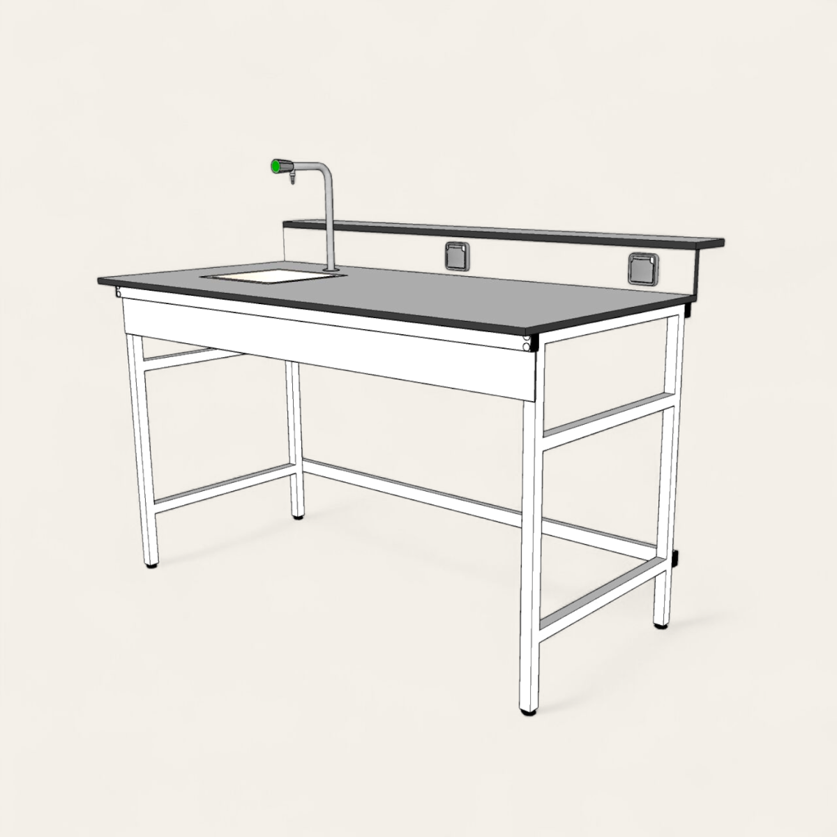 paillasse (1) Paillasse Humide 150 avec Dosseret en HPL – Image 1