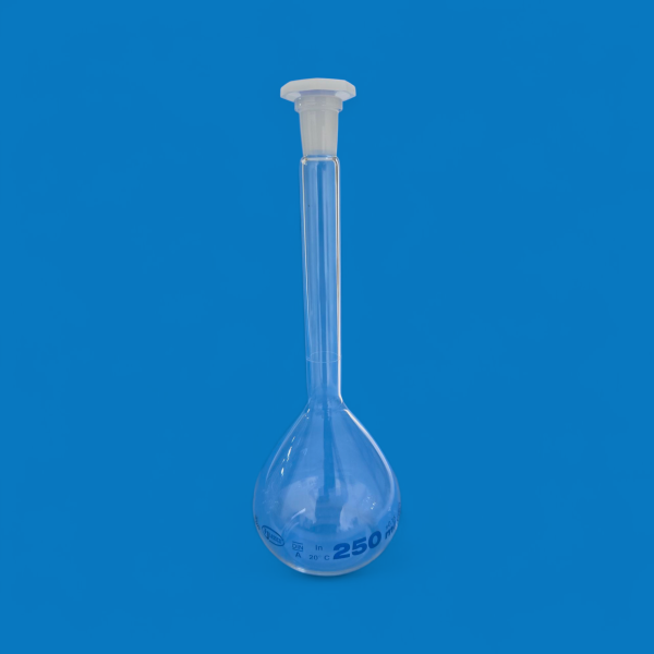 Fiole jaugée 250ml classe A avec bouchon Glassco