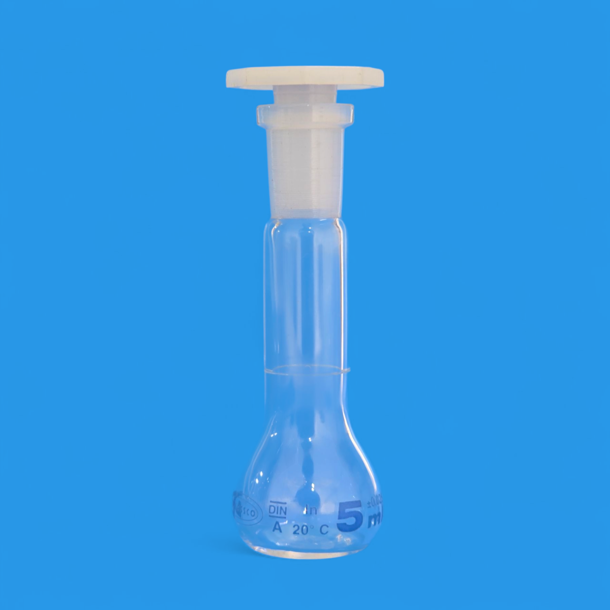20250520_104914 (20) Fiole jaugée 5ml classe A avec bouchon GLASSCO – Image 1
