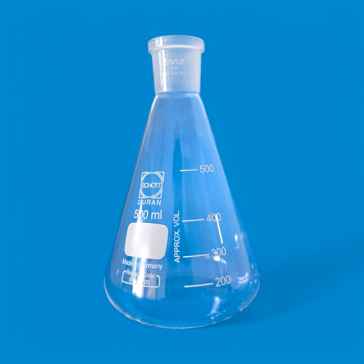 Photoroom-20250315_103738 Erlenmeyer 500 ml (Col rodé) DURAN SCHOTT – Image 1