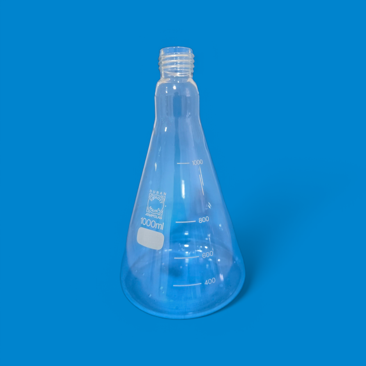 Erlenmeyer 1000 ml (Col à vice) DURAN SCHOTT – Image 1