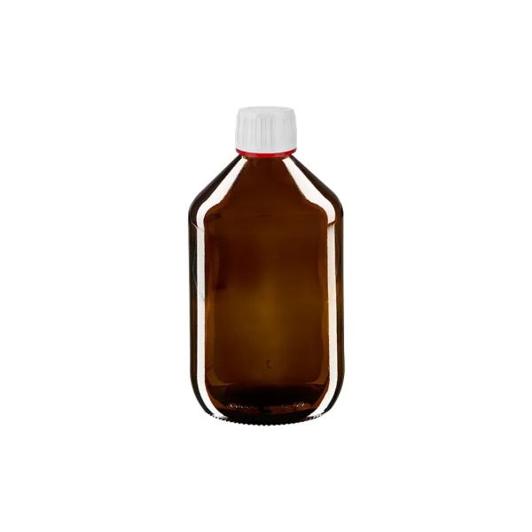 Bouteille 250 ml en verre brun avec bouchon (sécurisé)