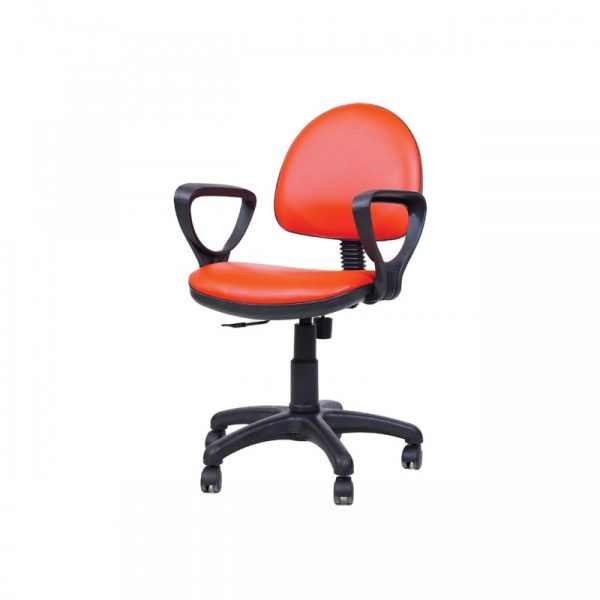chaise ergo avec accoudoir rouge