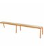 banc sans dos bois orange