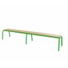 banc sans dos bois vert citron