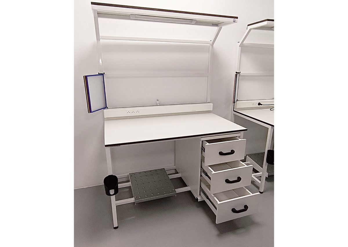 Poste de travail ( Station ) a une étagere en HPL – Image 4