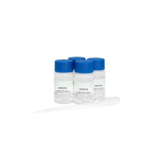 Solution de remplissage d'électrolyte, 3,5 M KCl + AgCl (30 ml x 4) - HI7071