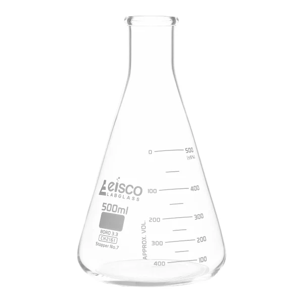 Erlenmeyer 500 ml en verre borosilicaté EISCO