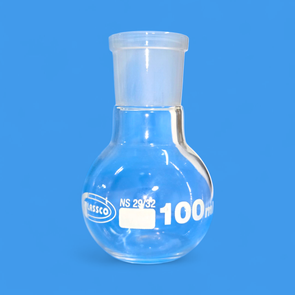 Ballon fond plat 100 ml Col rodé 29/32 GLASSCO