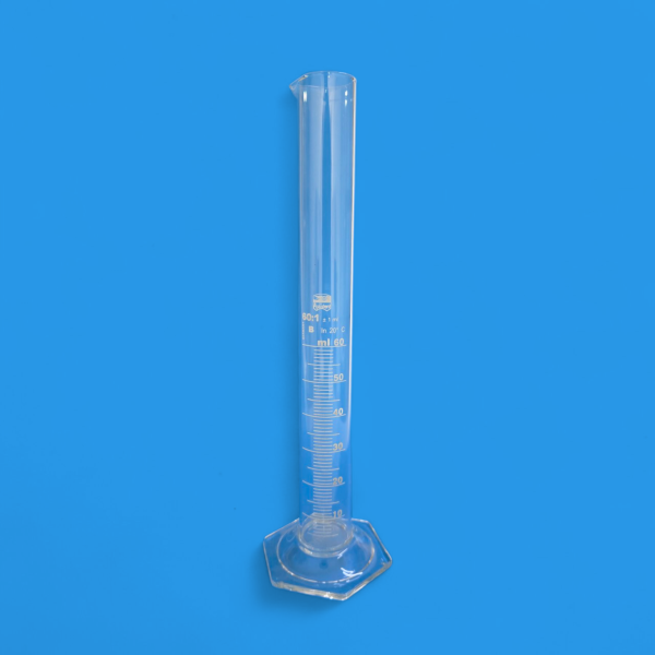 Eprouvette graduée 60ml classe B basse Hexagonal ASSISTENT