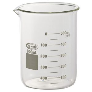 Becher 600 ml en verre borosilicaté GLASSCO