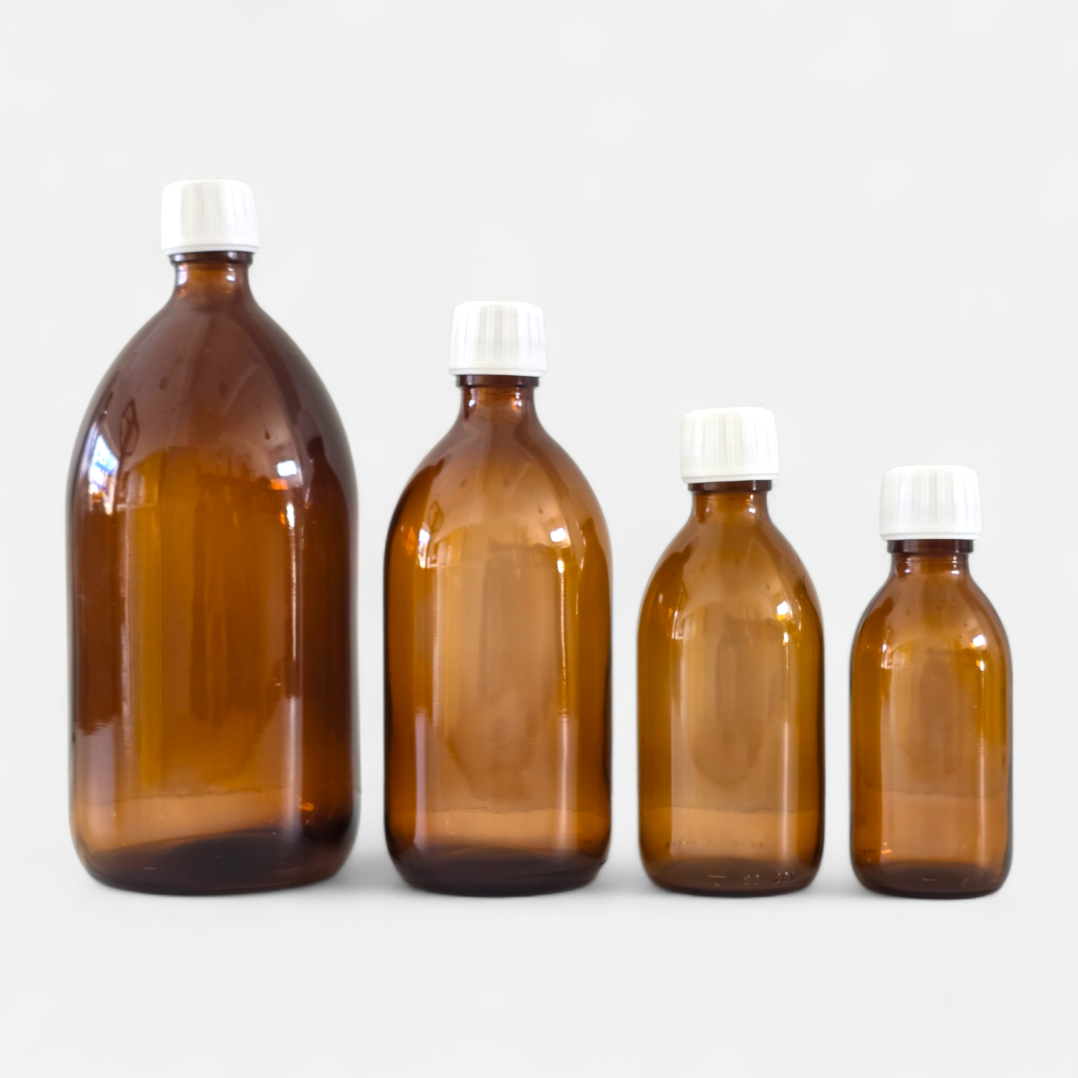 Bouteille 150 ml en verre brun avec bouchon (sécurisé) – Image 3