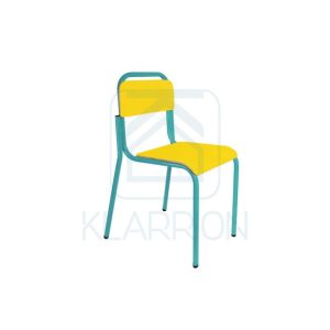 chaise siriani jaune turquoise