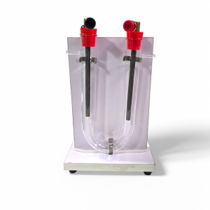 Électrolyseur en U sur suport en MDF