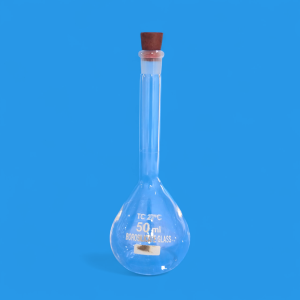 Fiole jaugée 50ml classe A avec bouchon