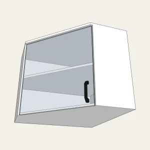 Meuble Haut de coin de laboratoire 1 porte VERRE