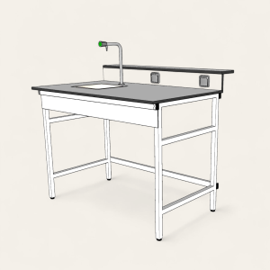 Paillasse Humide 120 avec Dosseret en HPL