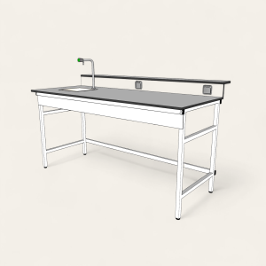 Paillasse Humide 180 avec Dosseret en HPL