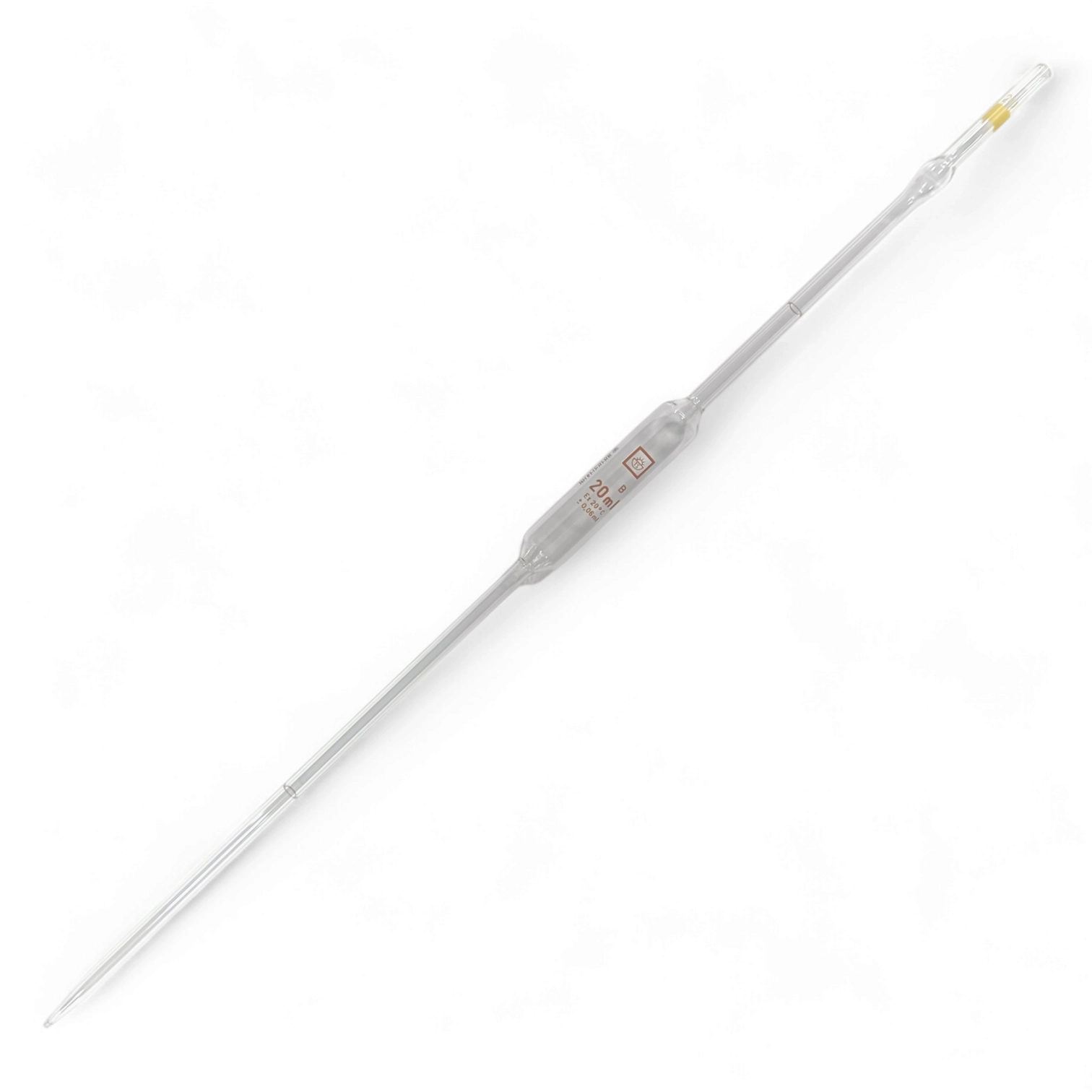 Pipette 20 ml jaugée 1 boule Classe B