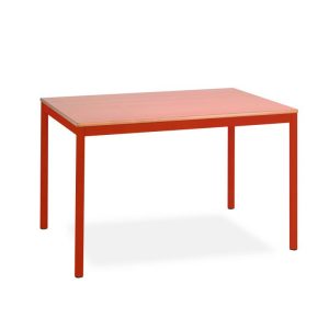 table rectangulaire bois rouge